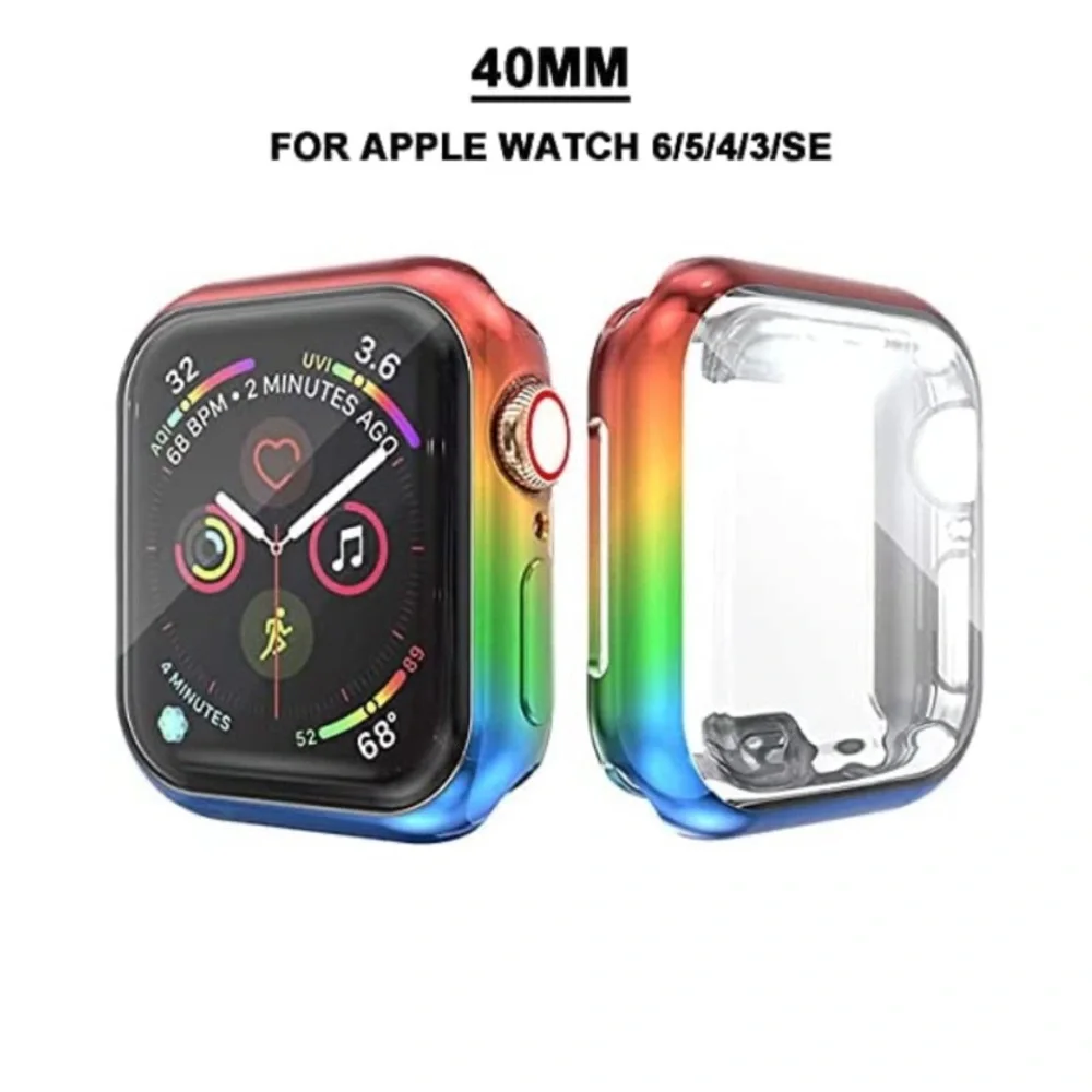 40mm Apple Smart Watch Series 5 Protective Case Rainbow Colorful Bumper